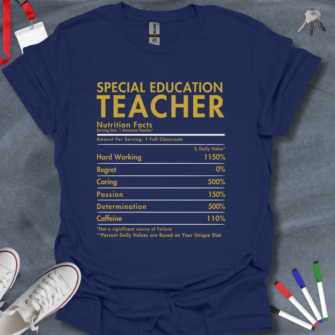 Teacher T-Shirt Navy / S Special Ed Teacher Stamina T-Shirt