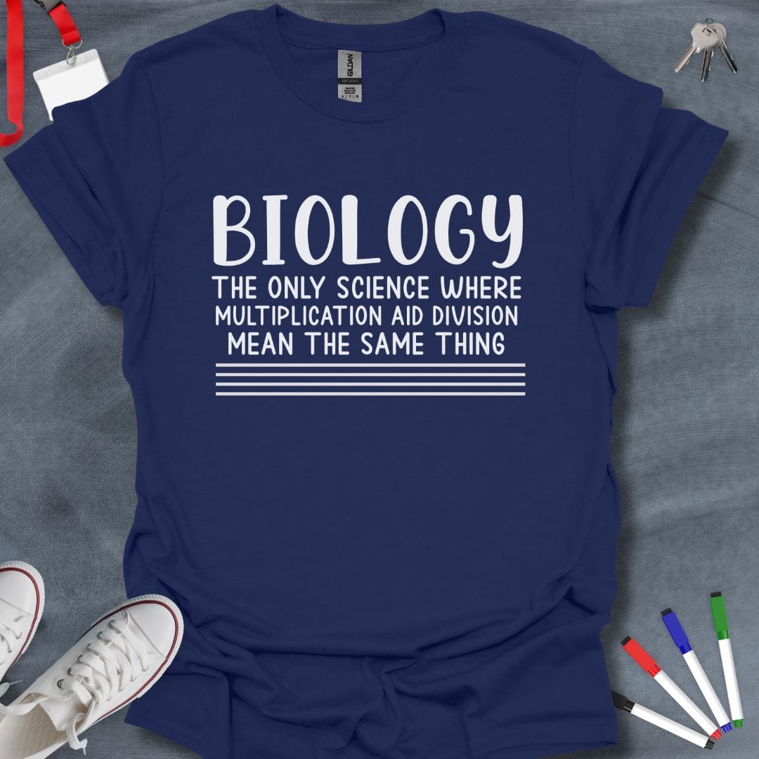 Teacher T-Shirt Navy / S Biology Science Humor T-Shirt