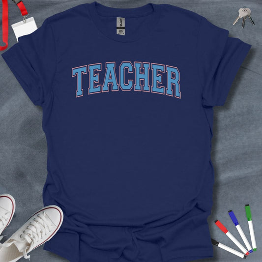 Teacher T-Shirt Navy / S Classic Varsity Teacher T-Shirt