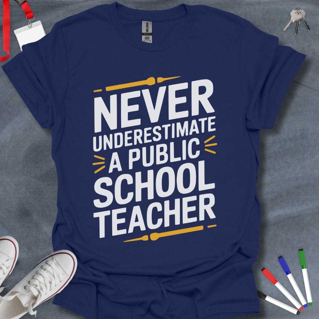 Teacher T-Shirt Navy / S Public School Power T-Shirt