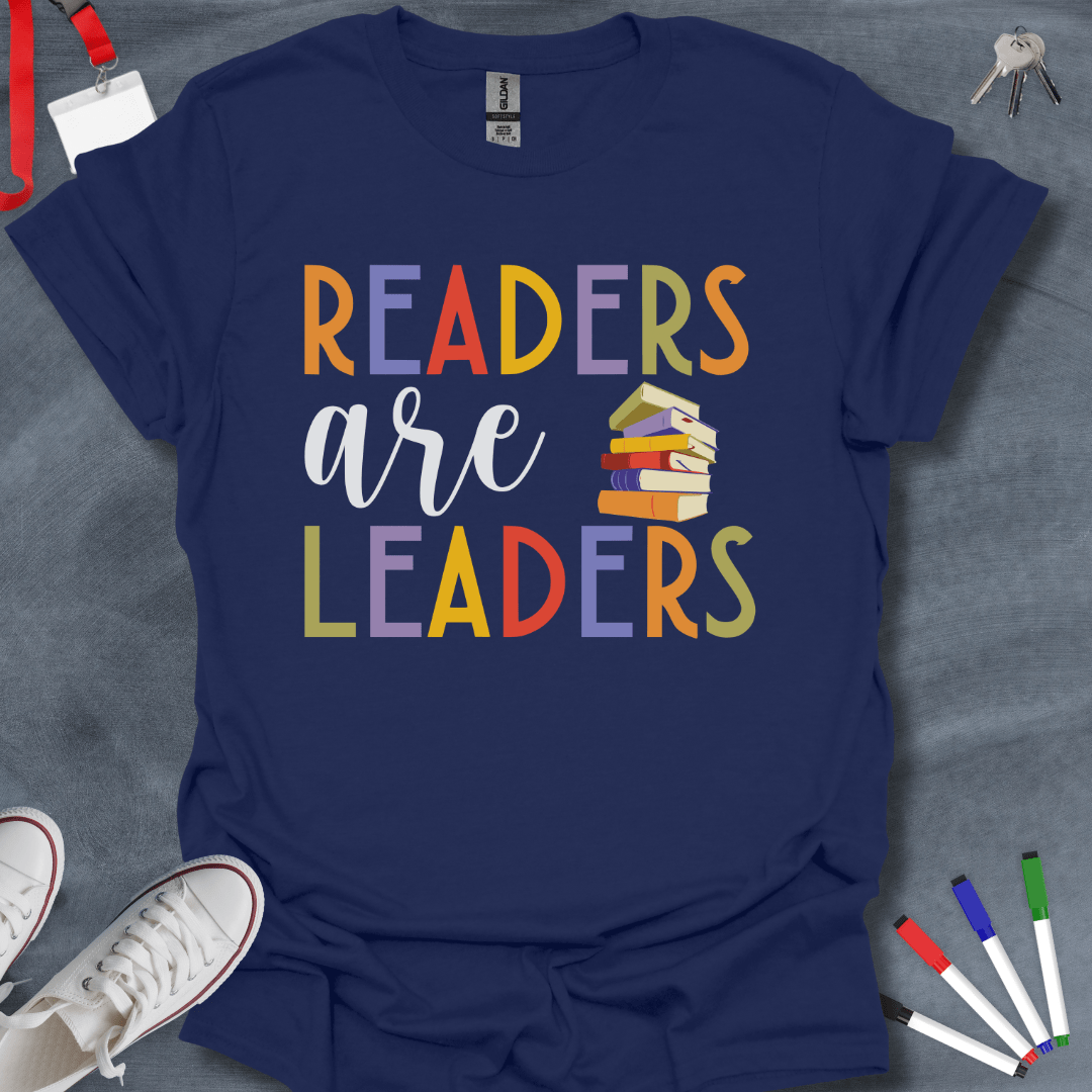 Teacher T-Shirt Navy / S Readers Are Leaders T-Shirt