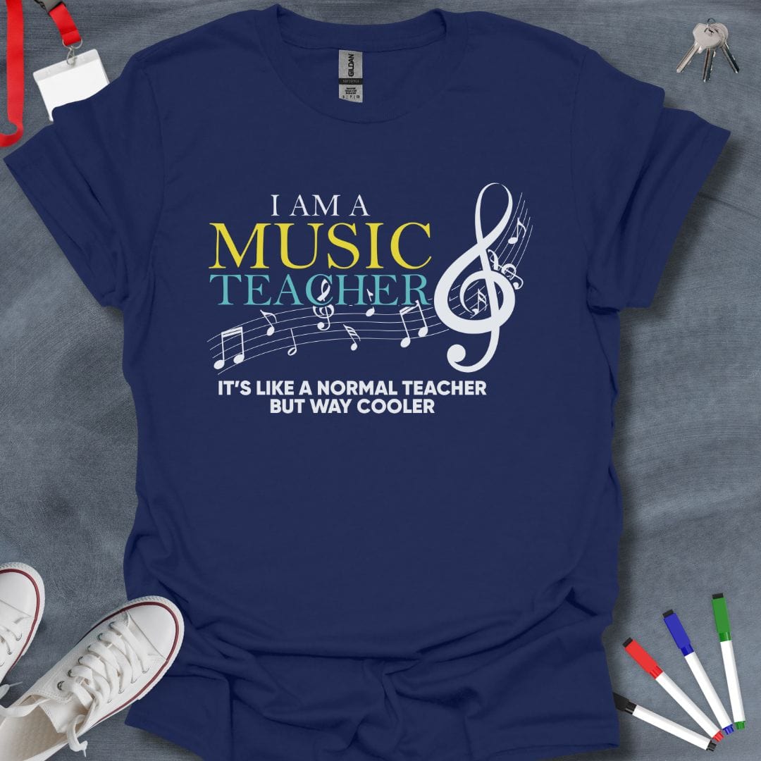 Teacher T-Shirt Navy / S Music Teacher Cool T-Shirt