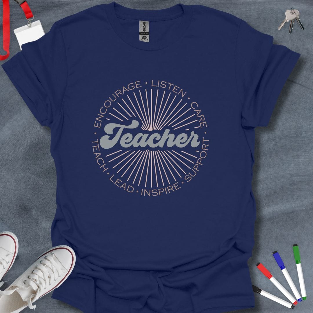 Teacher T-Shirt Navy / S Inspiring Teacher T-Shirt