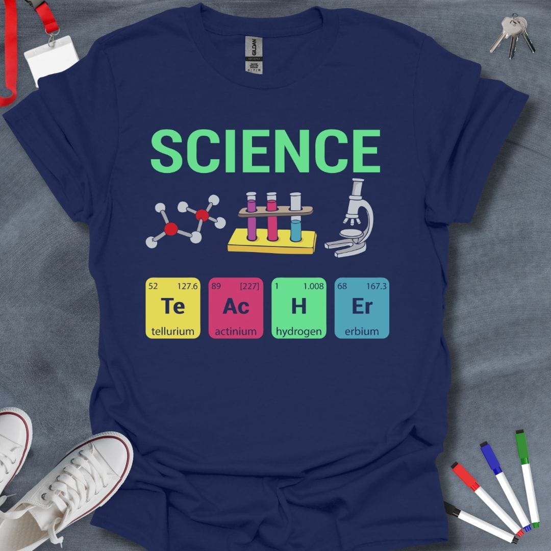 Teacher T-Shirt Navy / S Elemental Passion for Science Teacher T-Shirt