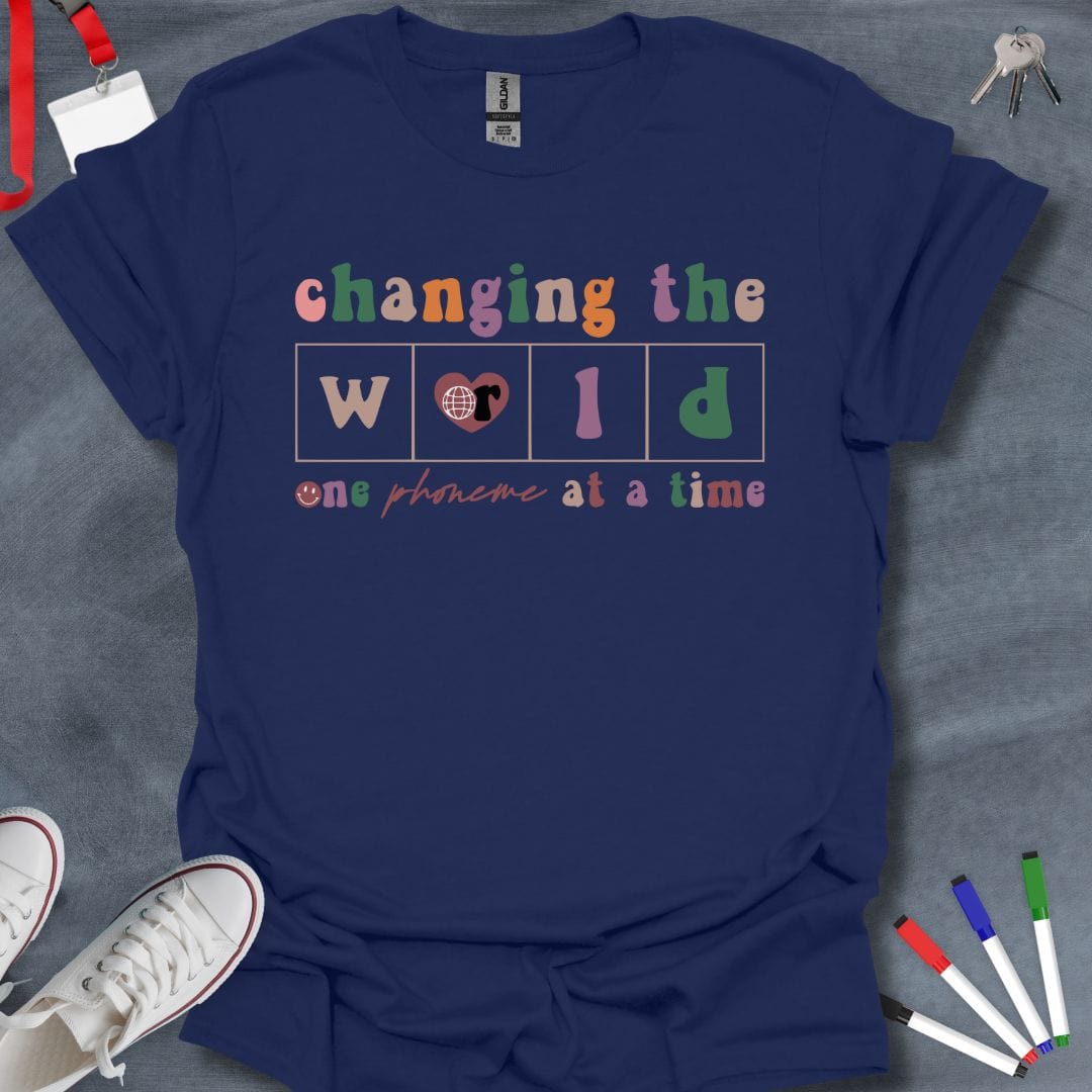 Teacher T-Shirt Navy / S Changing the World One Phoneme T-Shirt