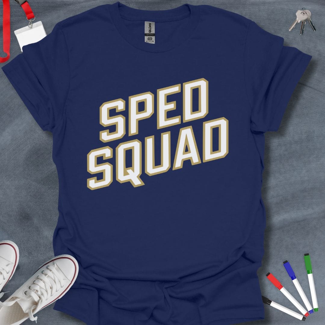 Teacher T-Shirt Navy / S SPED Squad Bold T-Shirt