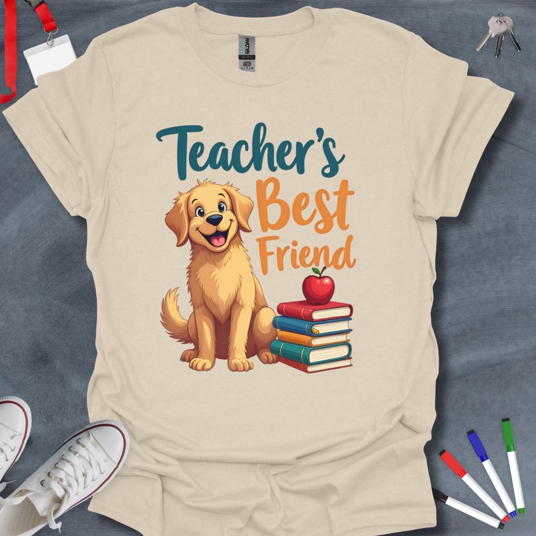 Teacher T-Shirt Natural / S Golden Retriever Pals Educator T-Shirt