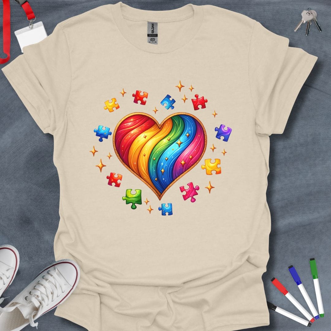 Teacher T-Shirt Natural / S Spectrum Heart T-Shirt