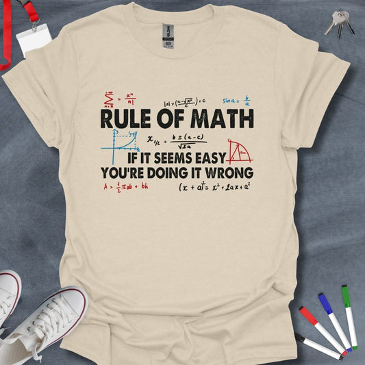 Teacher T-Shirt Natural / S Rule of Math T-Shirt