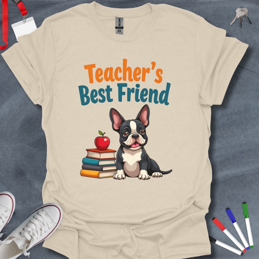 Teacher T-Shirt Natural / S Frenchie Pals Educator T-Shirt