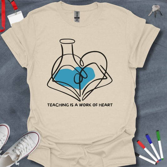 Teacher T-Shirt Heart of Teaching Science T-Shirt