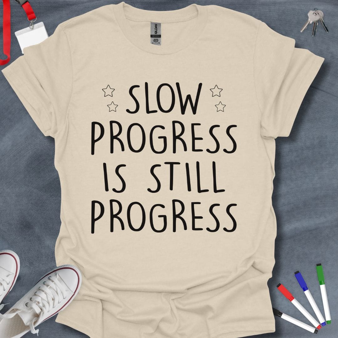 Teacher T-Shirt Natural / S Slow Progress Educator T-Shirt