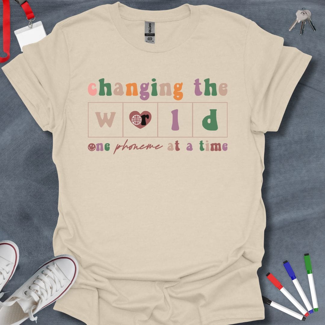 Teacher T-Shirt Natural / S Changing the World One Phoneme T-Shirt