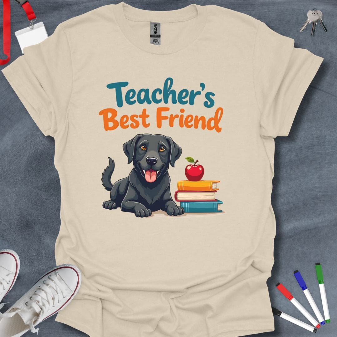 Teacher T-Shirt Natural / S Black Lab Pals Educator T-Shirt