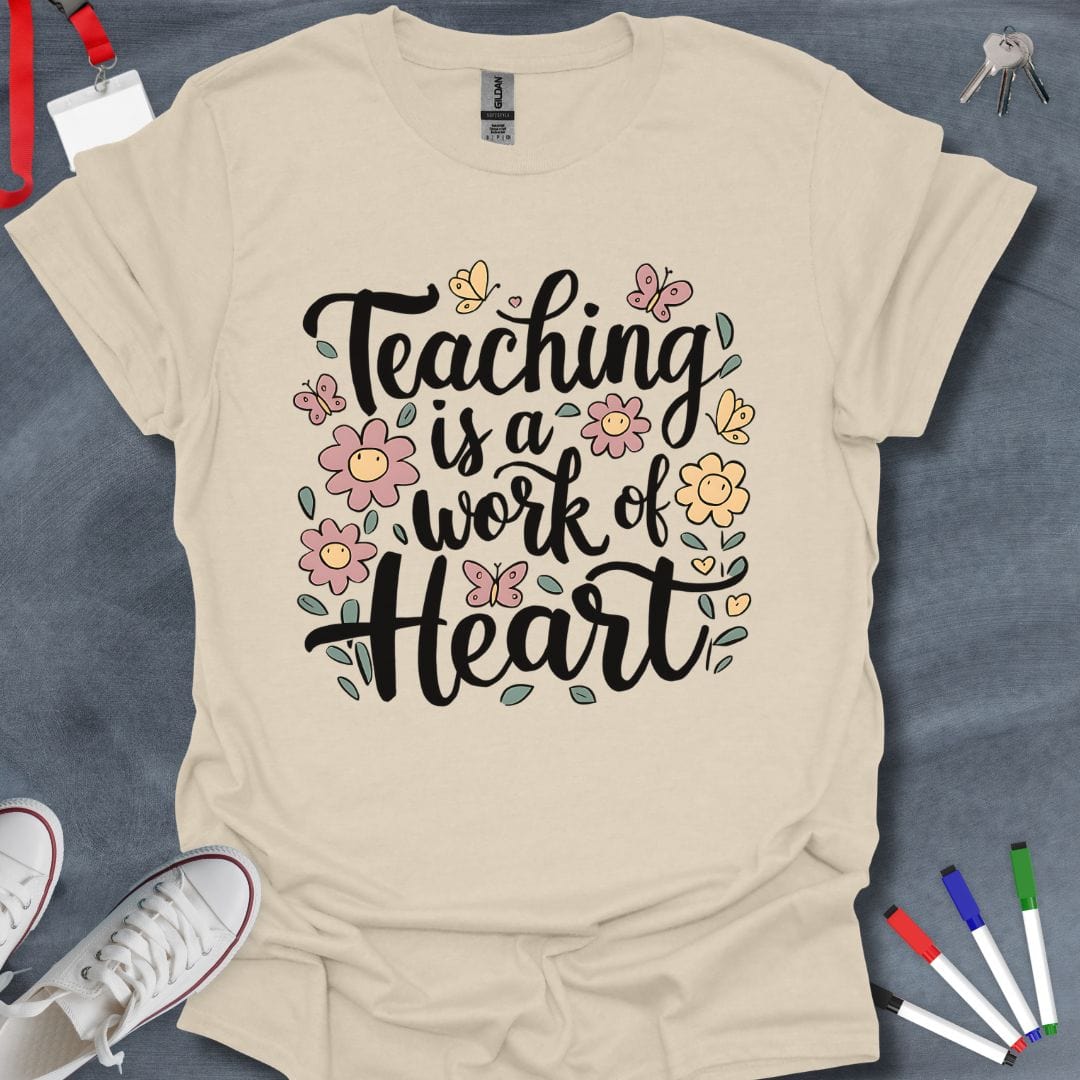 Teacher T-Shirt Natural / S Heartfelt Teaching T-Shirt