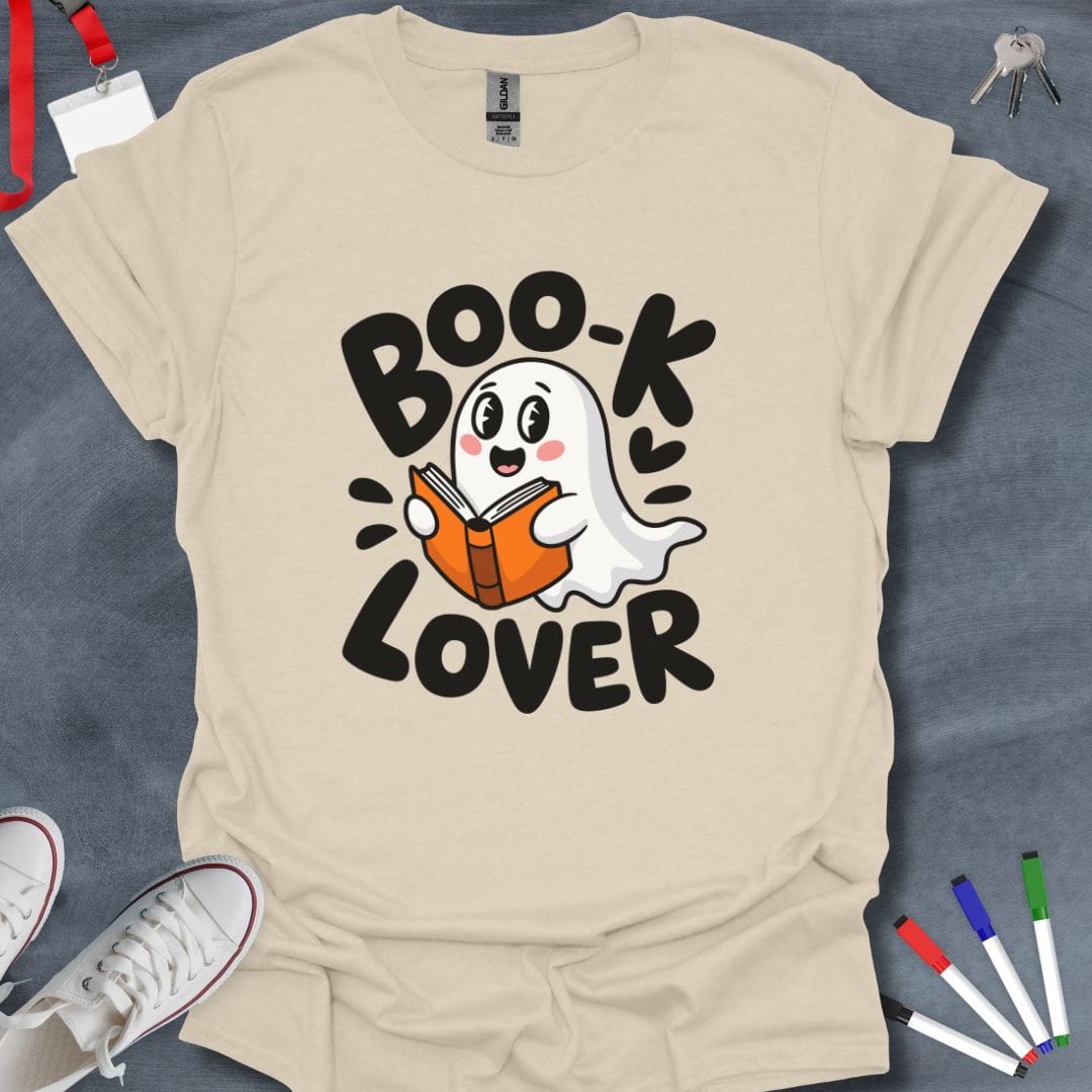 Teacher T-Shirt Natural / S Spooky Study Buddy Teacher T-Shirt